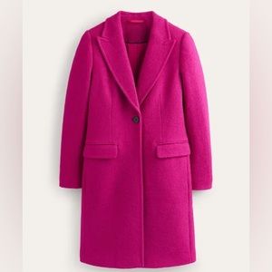 Boden Canterbury Textured Coat 6P Magenta NWT